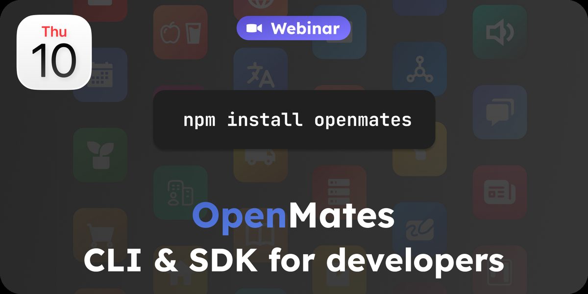 OpenMates CLI and SDK for developers - All chats and features included event cover