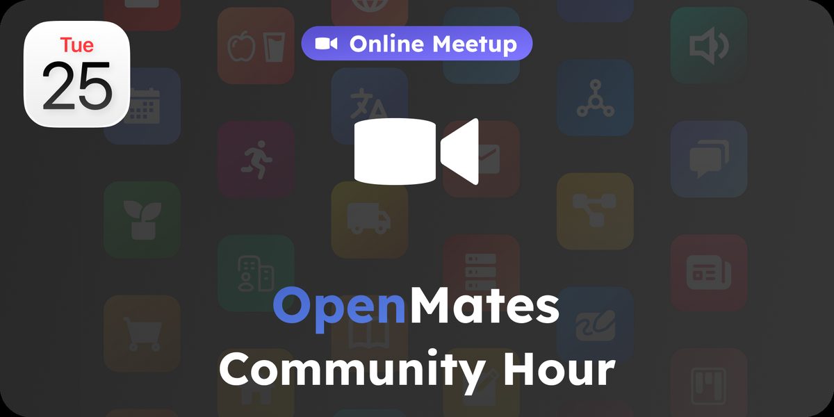 OpenMates Monthly Community Hour event cover