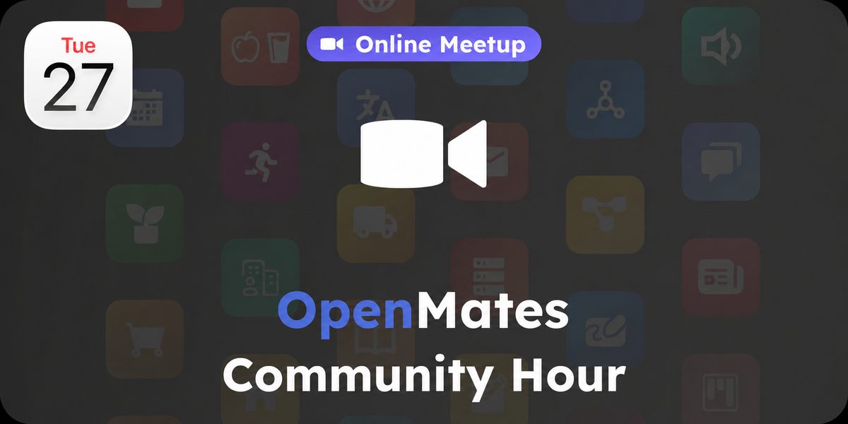 OpenMates Monthly Community Hour event cover